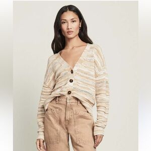 VERONICA BEARD 🔥 Goliad Striped Open Knit Cardigan